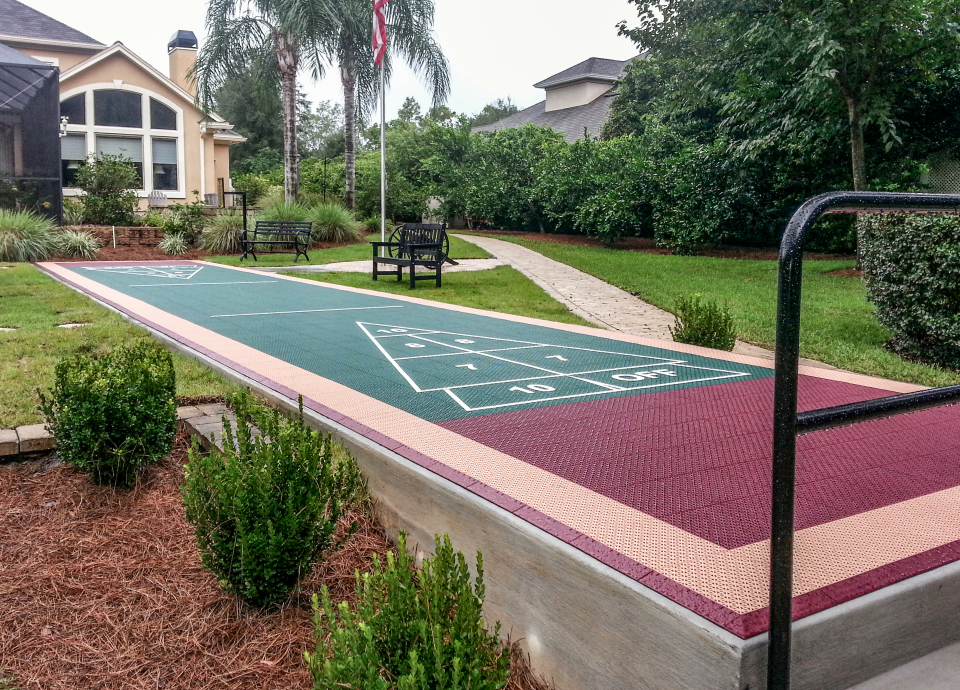 Backyard Shuffleboard Court