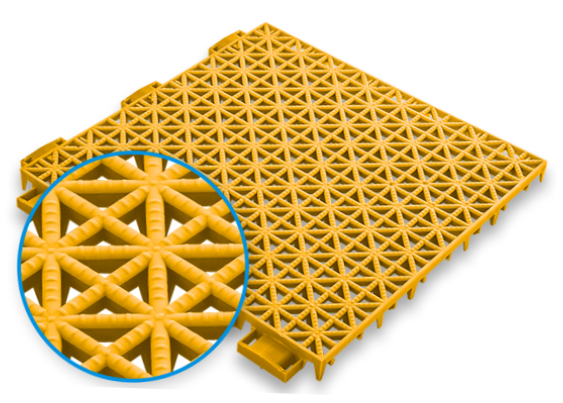 Outdoor Game Court Tile Close-up
