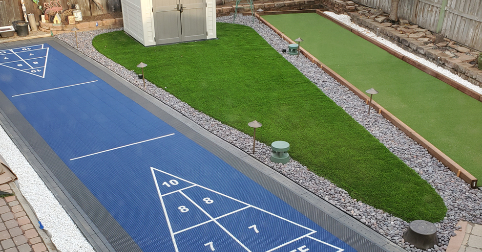Backyard Shuffleboard Court